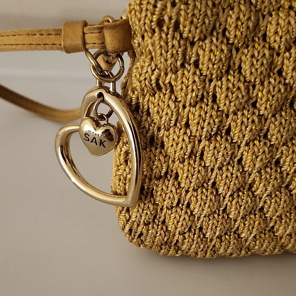 Bebe Canvas Crossbody/Tote Bag w/Free Sak Wristlet